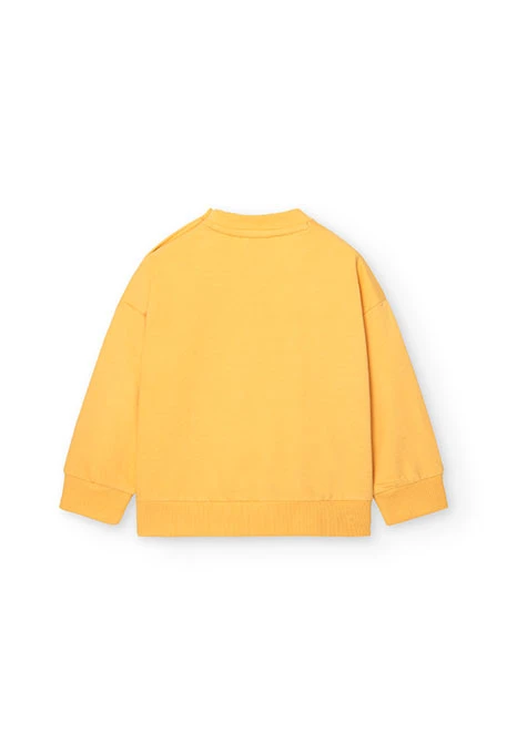 Baby boy's yellow plush sweatshirt