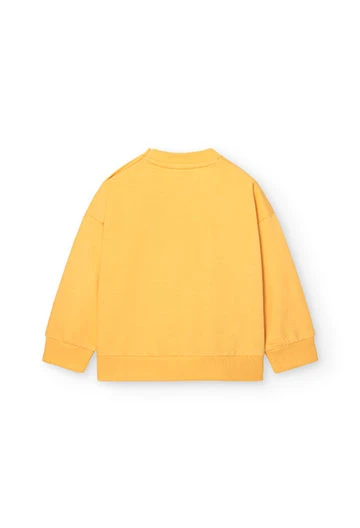Sweatshirt de felpa de bebé menino em amarelo