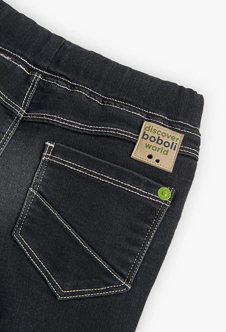 Jeans-Hose gestrickt, für Baby-Jungen, in Farbe Schwarz