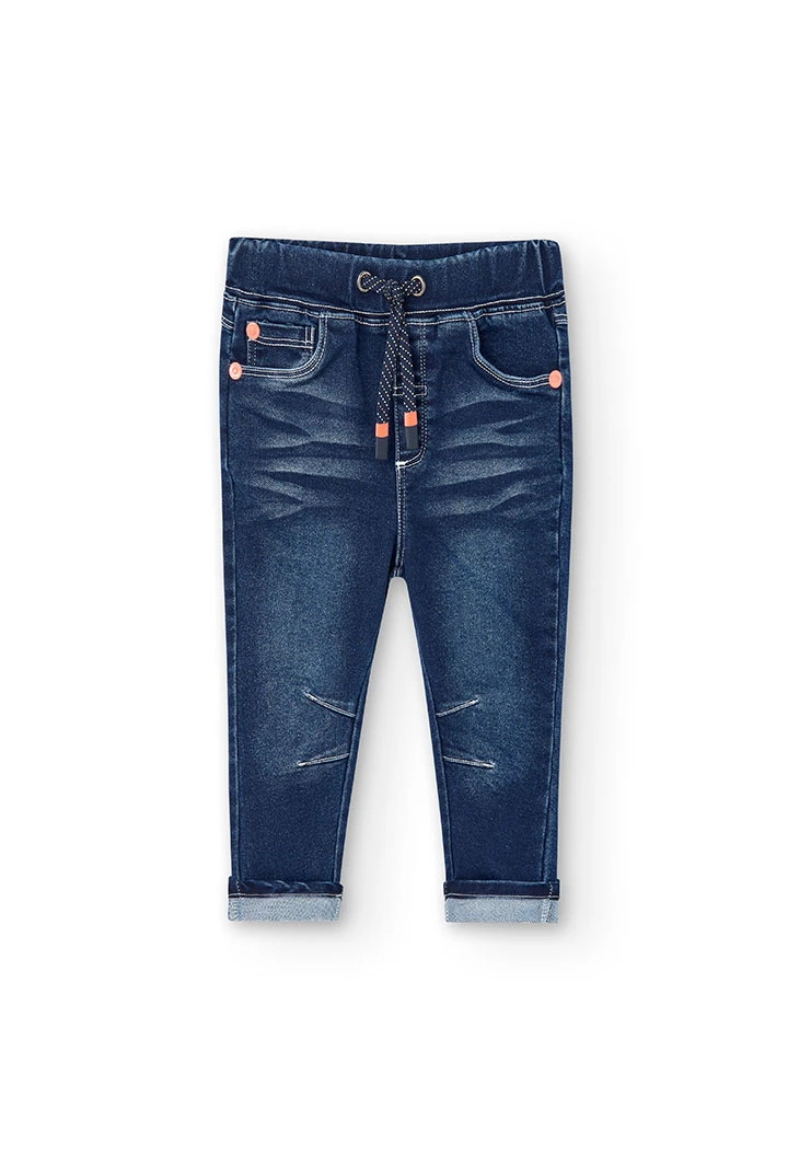 Jeans-Hose gestrickt, für Baby-Jungen, in Farbe Blau