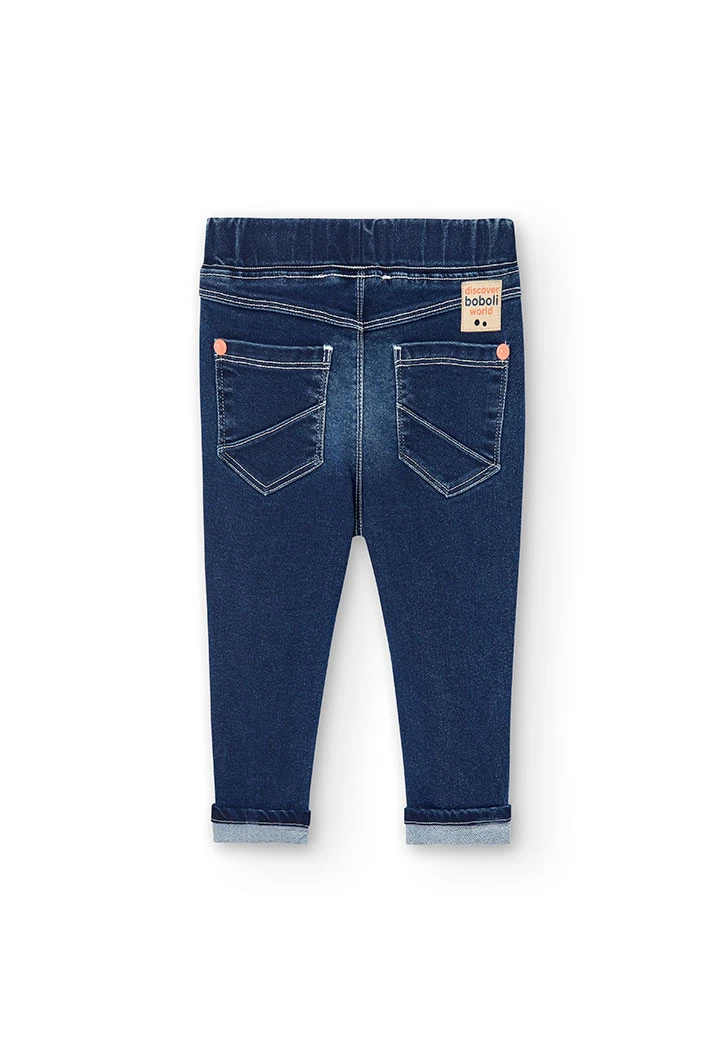 Jeans-Hose gestrickt, für Baby-Jungen, in Farbe Blau