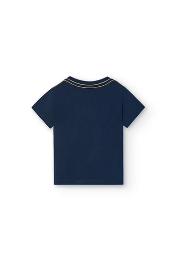 Maglietta in jersey da neonato blu marino