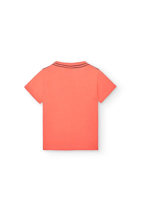 Baby boy's orange knit t-shirt