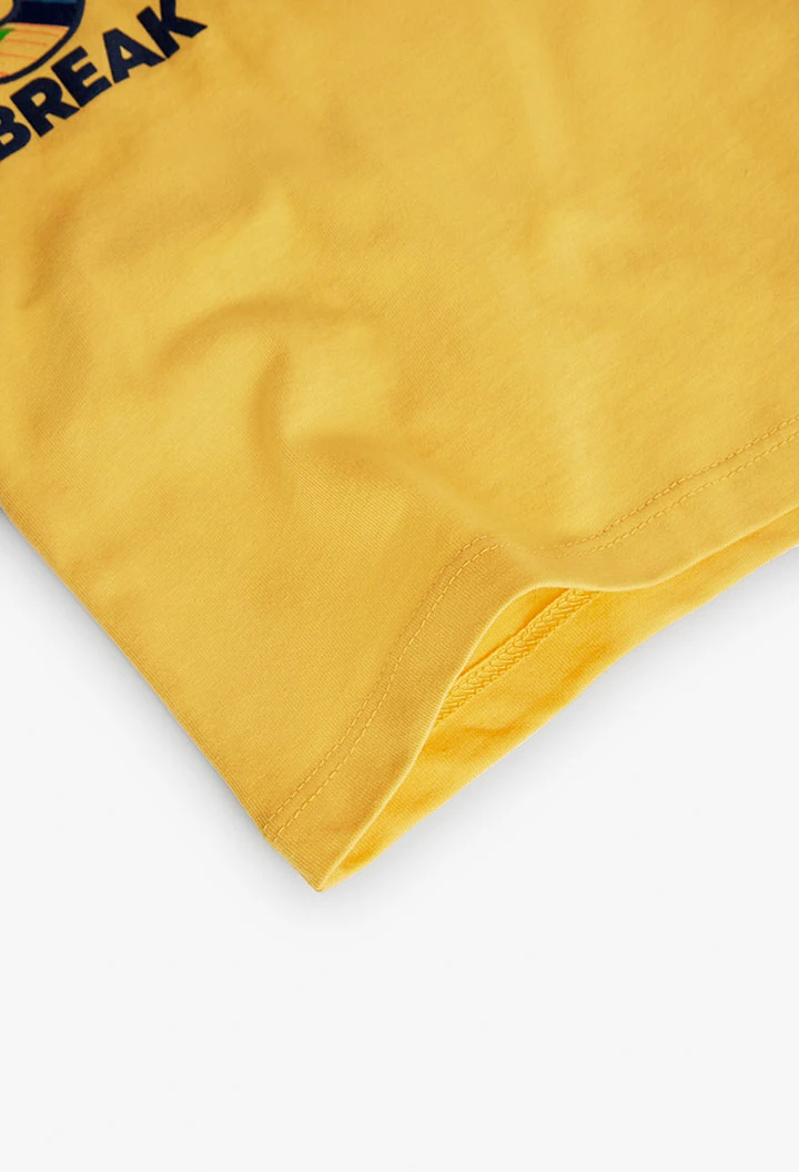 Camiseta de punto de bebé niño en amarillo