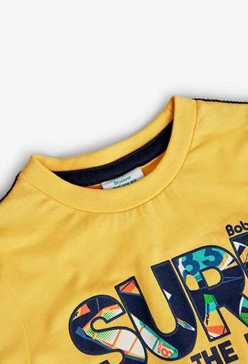 T-shirt tricoté pour bébé garçon en jaune