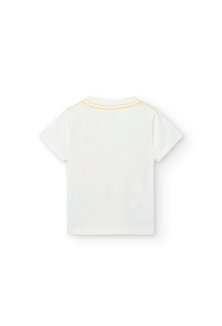 Camiseta de punto de bebé niño en blanco