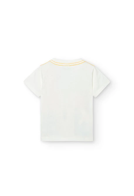 Baby boy's knit t-shirt in white