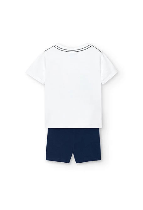 Baby boy's white knit pack