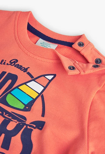 Pack tricoté de bébé garçon en orange