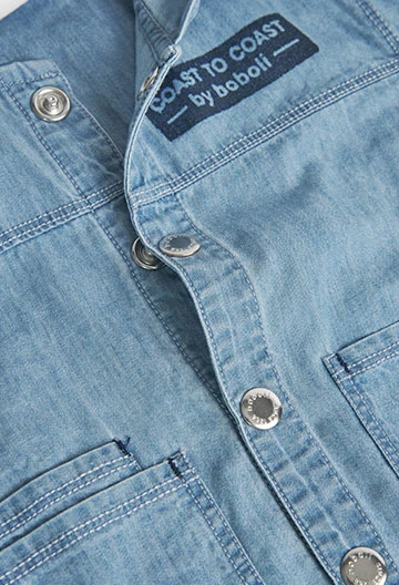 Jeans-Hemd fein, für Baby-Jungen, in Farbe Bleach