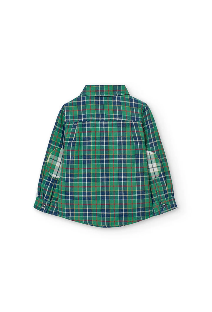 Boy\'s shirt in green checks