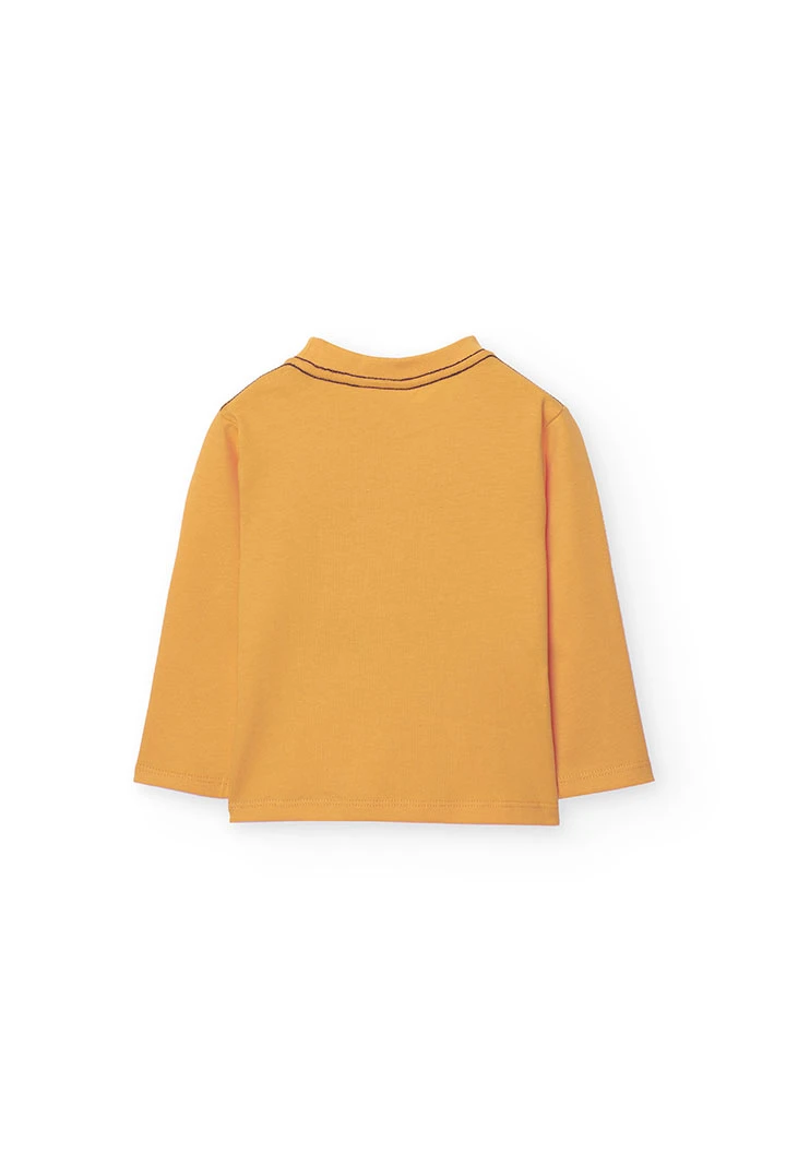 T-shirt jaune  en cotton pour bébé garçon 