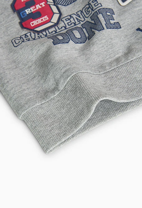 Sudadera de felpa para bebé niño en gris vigoré