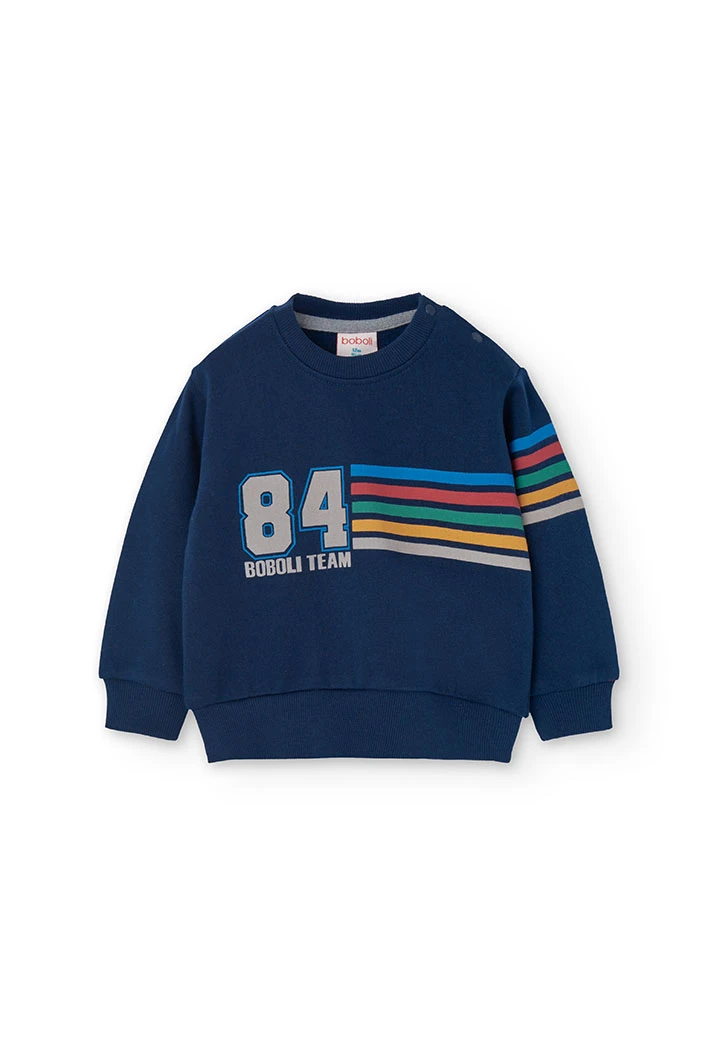 2tlg. Set mit Sweatshirt und Hose für Baby-Jungen in Marineblau