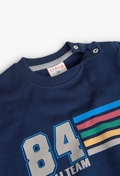 2tlg. Set mit Sweatshirt und Hose für Baby-Jungen in Marineblau