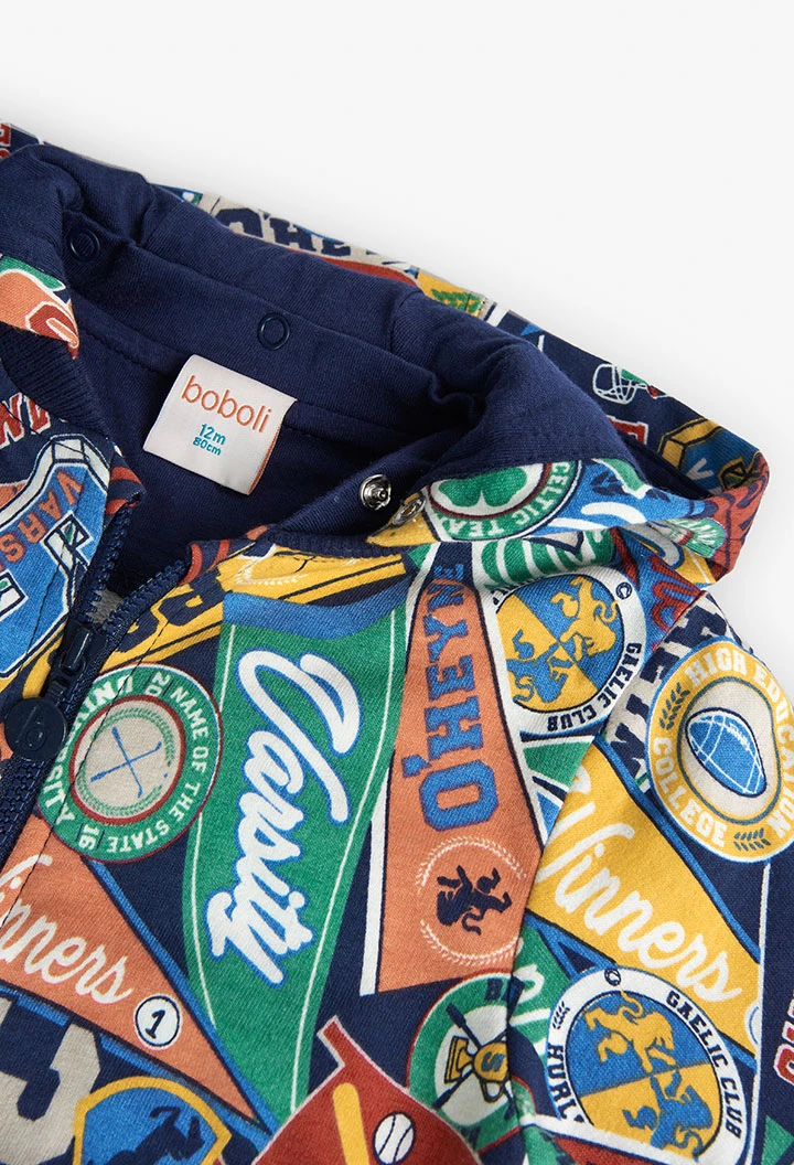 Chaqueta de felpa para bebé niño estampada