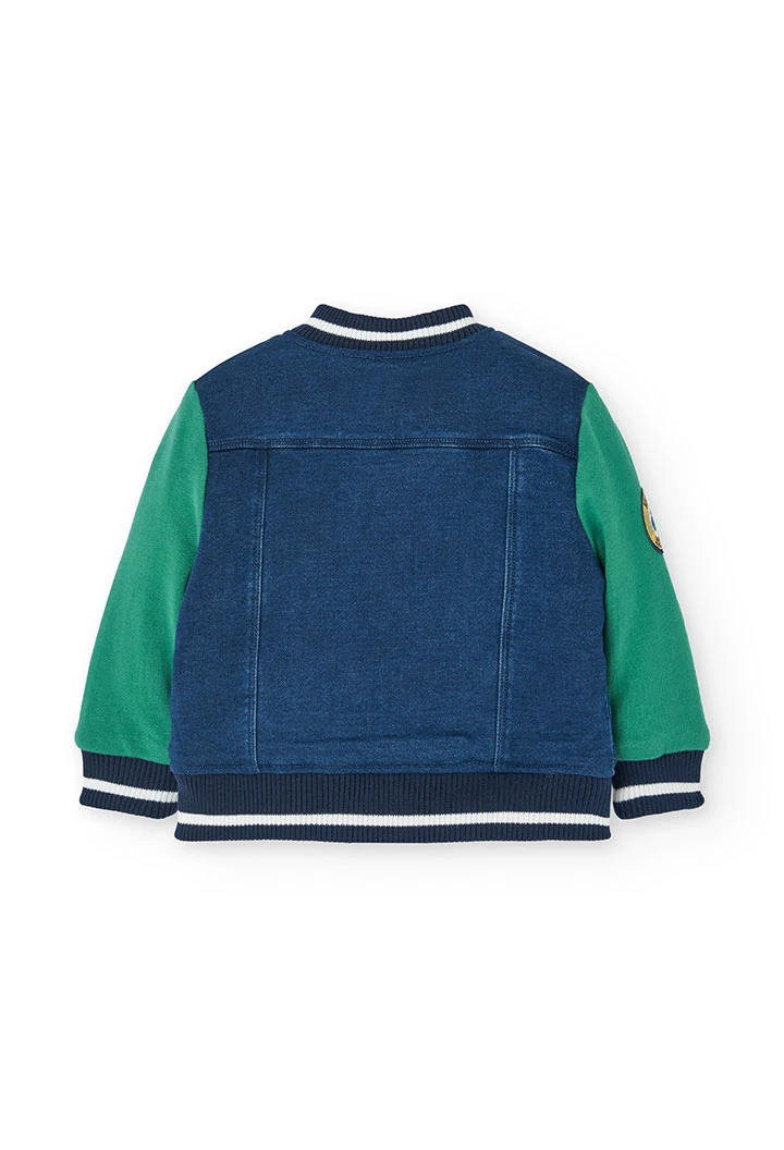 Blouson en denim pour bébé garçon en bleu