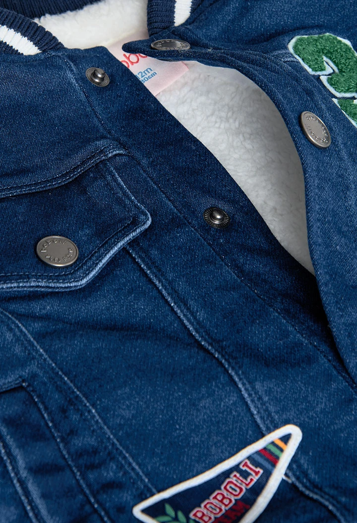 Blouson en denim pour bébé garçon en bleu