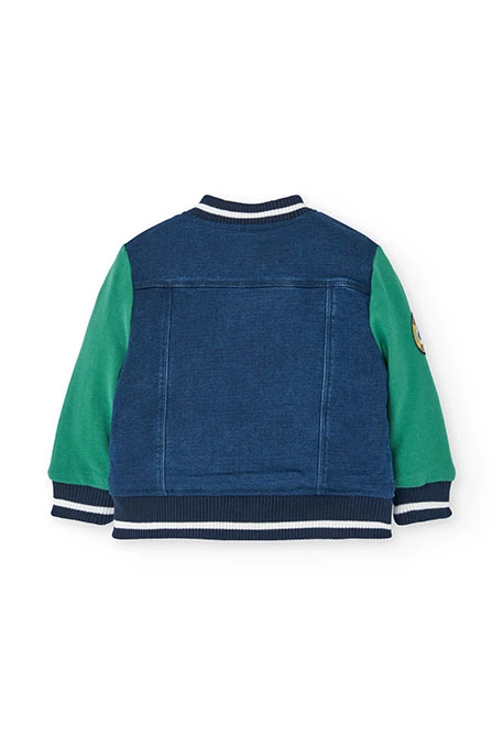 Blouson en denim pour bébé garçon en bleu