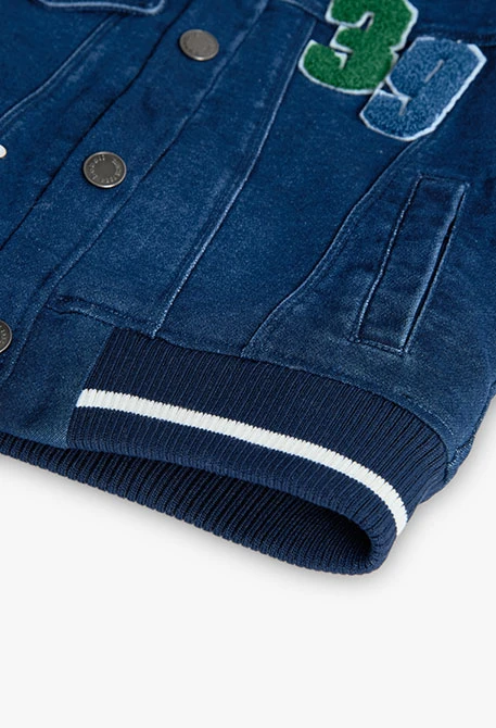 Cazadora denim para bebé niño en azul