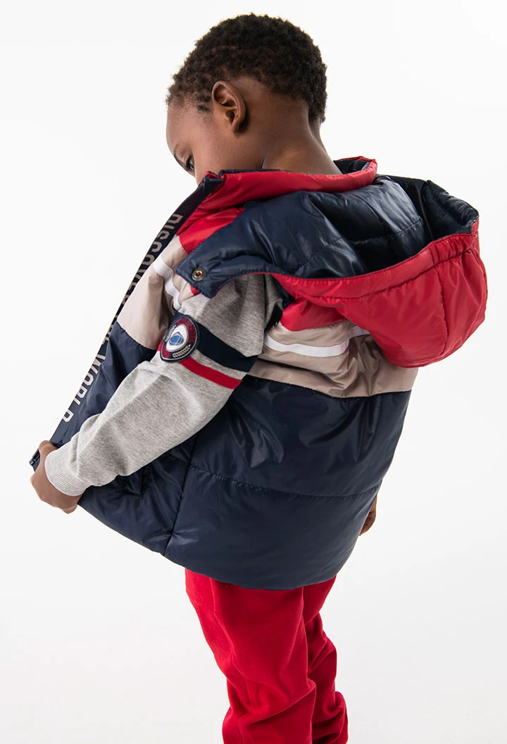 Gilet réversible pour bébé garçon avec imprimé bleu marine