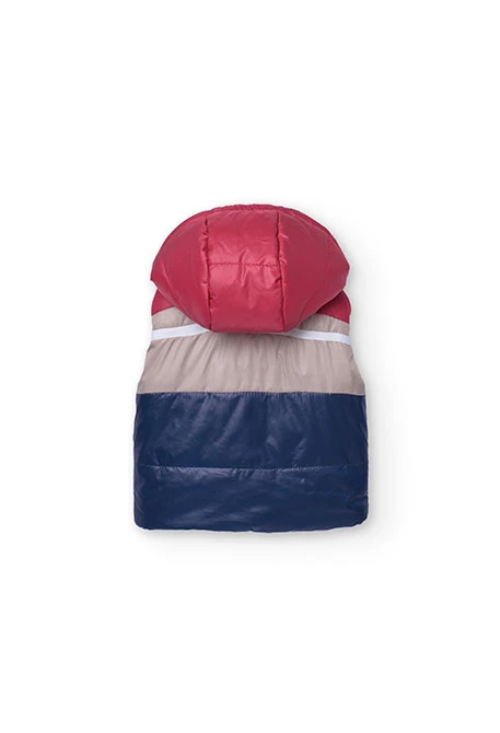 Gilet réversible pour bébé garçon avec imprimé bleu marine