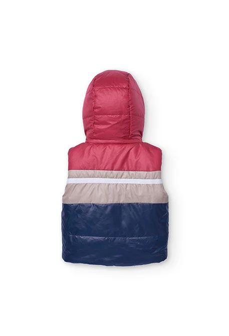 Gilet réversible pour bébé garçon avec imprimé bleu marine