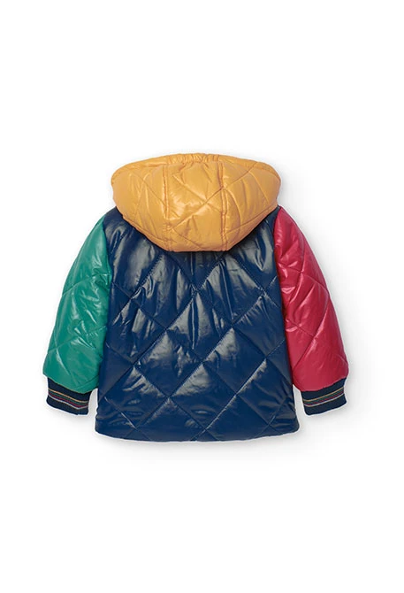 Reversible printed parka for baby boy