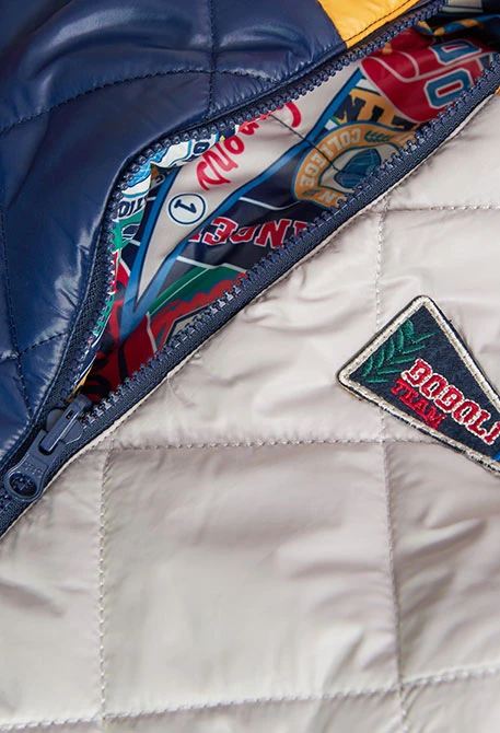 Parka reversible per a nadó nen estampada