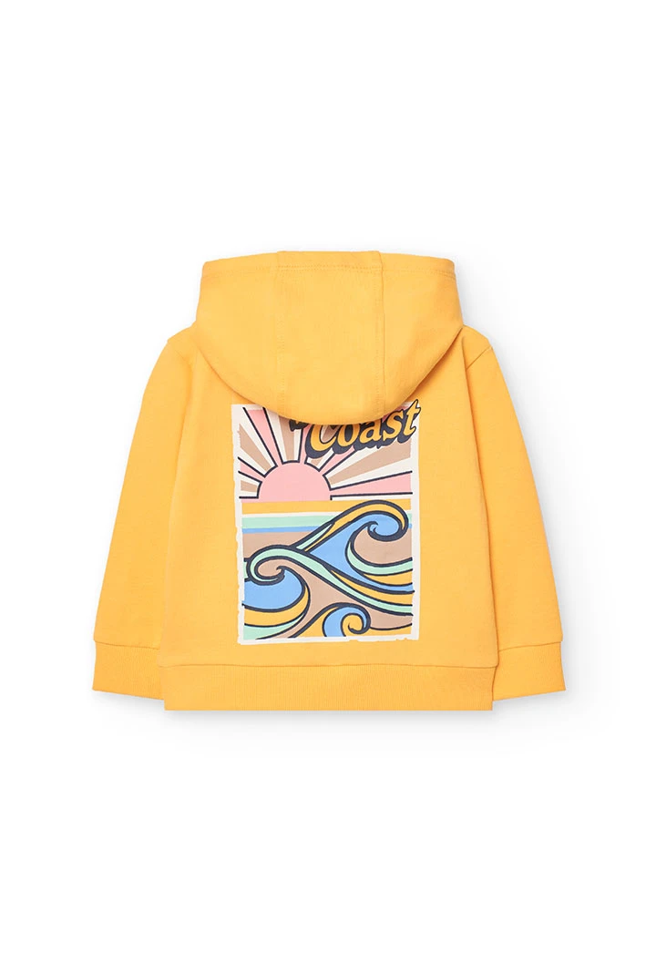 Felpa-Sweatshirt für Babyjungen in Gelb