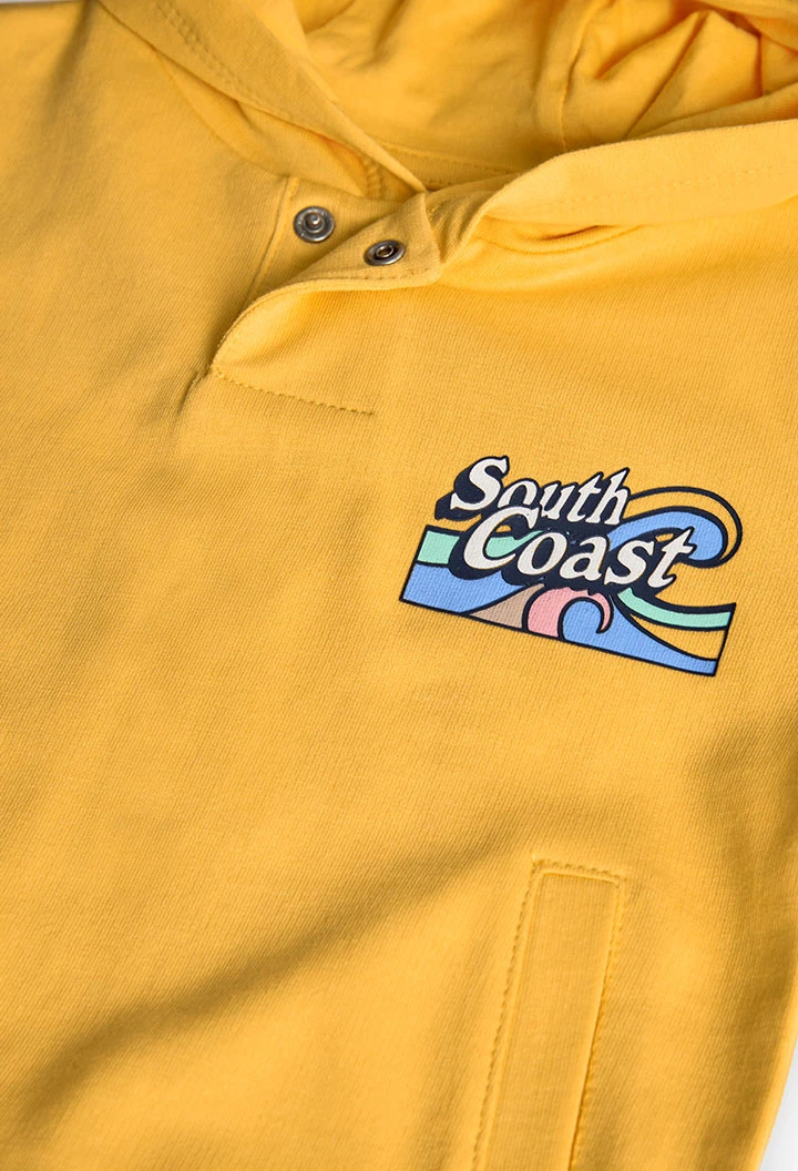 Baby boy fleece sweatshirt in yellow colour