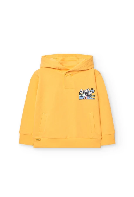 Sweat en molleton pour bébé garçon de couleur jaune