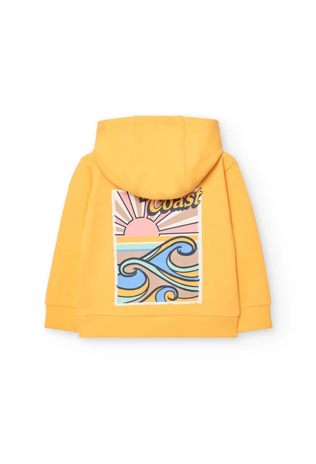 Sweat en molleton pour bébé garçon de couleur jaune