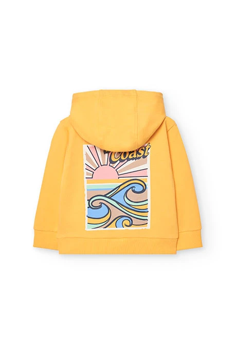 Sweatshirt de felpa para bebé menino em cor amarela