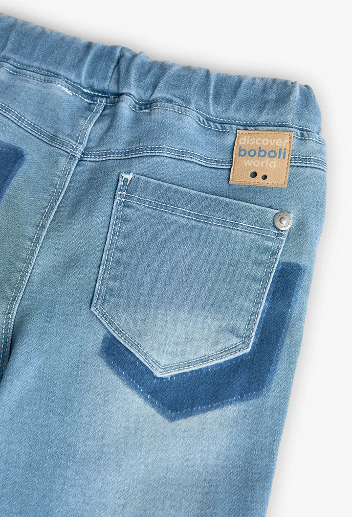 Pantaloni in maglia per neonato in colore bleach