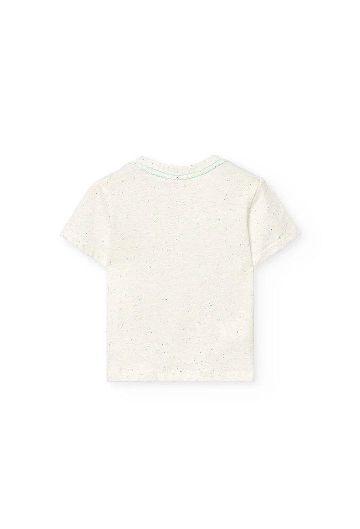 Maglietta a maglia per neonato in bianco