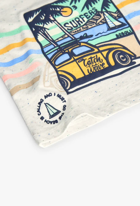 Camisola de malha para bebé menino em branco