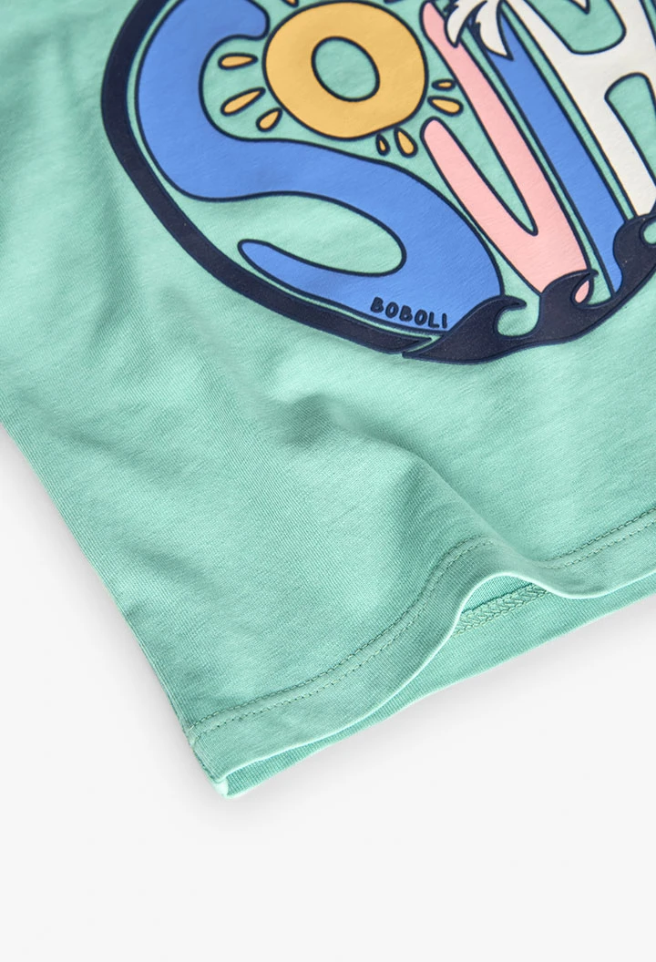 Camisola de malha para bebé menino em verde
