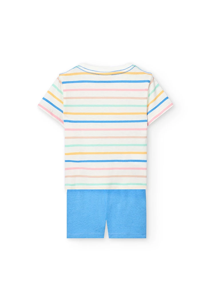 Set di maglietta e pantaloncini in maglia per neonato multicolore.