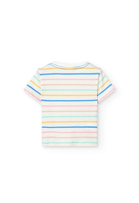 Conjunto de camiseta y pantalón corto de punto para bebé niño en multicolor