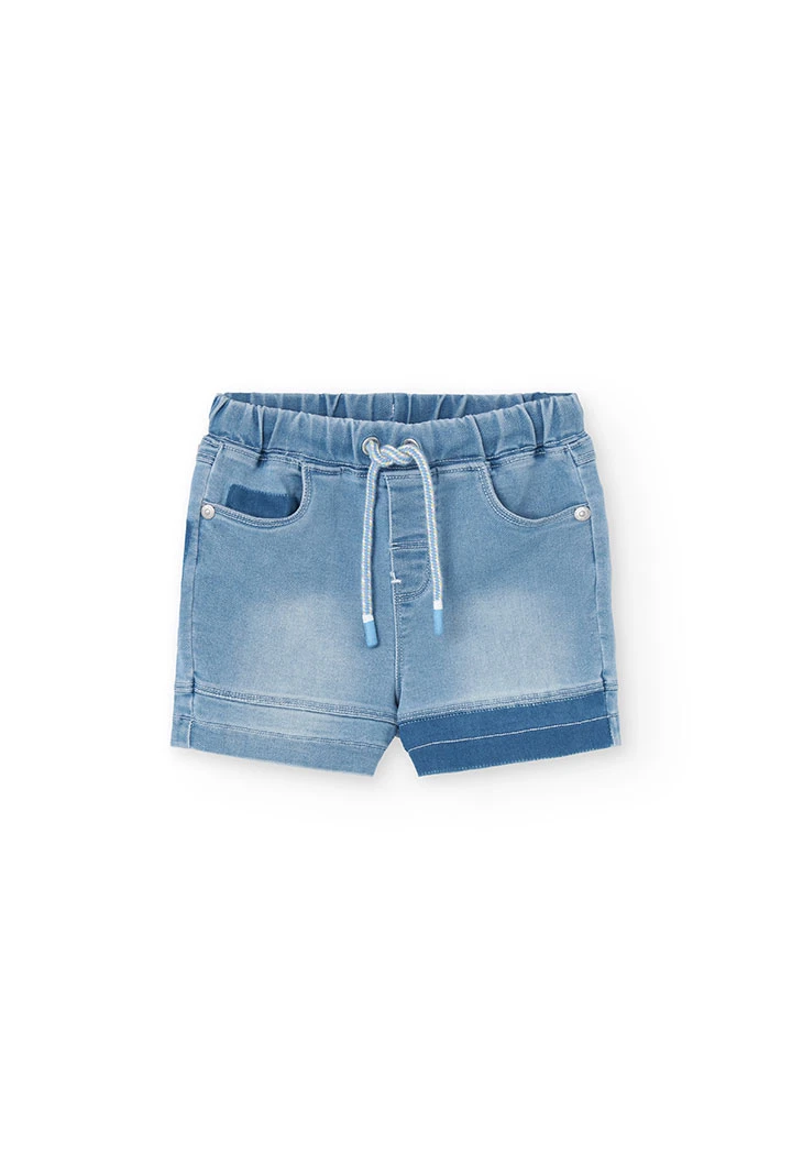 Bermuda in maglia per bambino in colore bleach