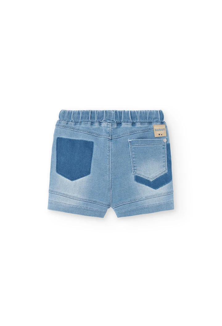 Bermuda in maglia per bambino in colore bleach