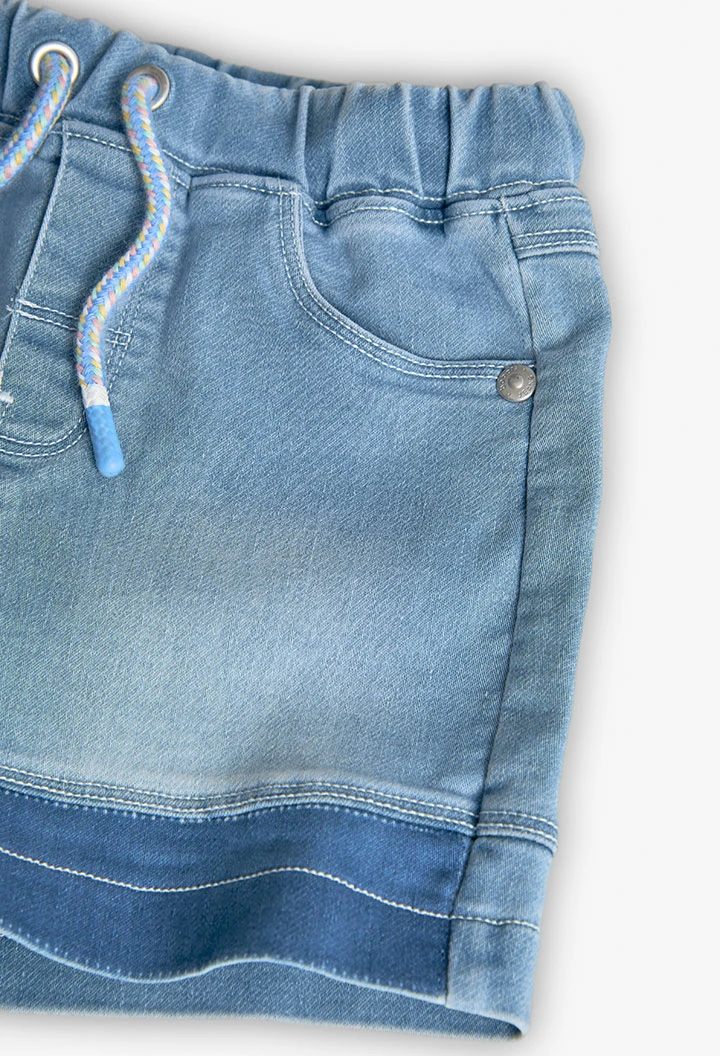 Bermuda in maglia per bambino in colore bleach