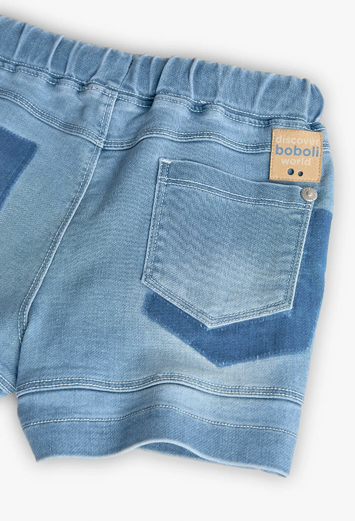 Bermuda in maglia per bambino in colore bleach