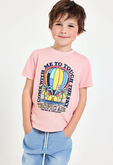 Maglietta in maglia per neonato di colore rosa