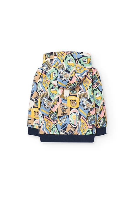Veste en molleton pour bébé garçon avec imprimé.