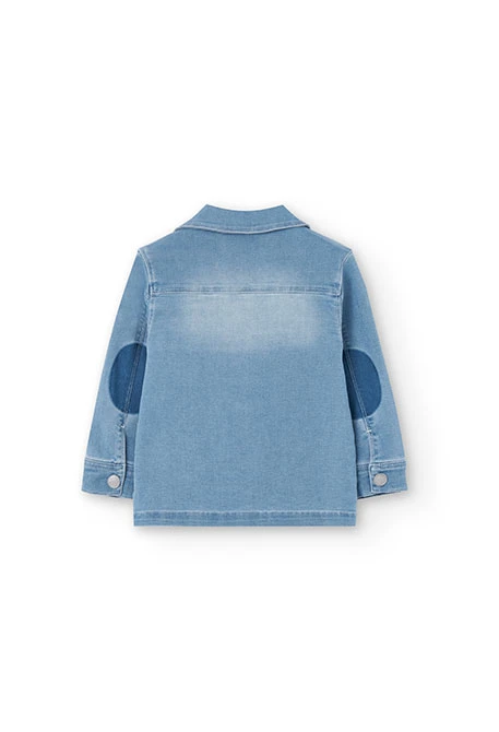 Strick-Denimhemd für Babys in der Farbe BLEACH