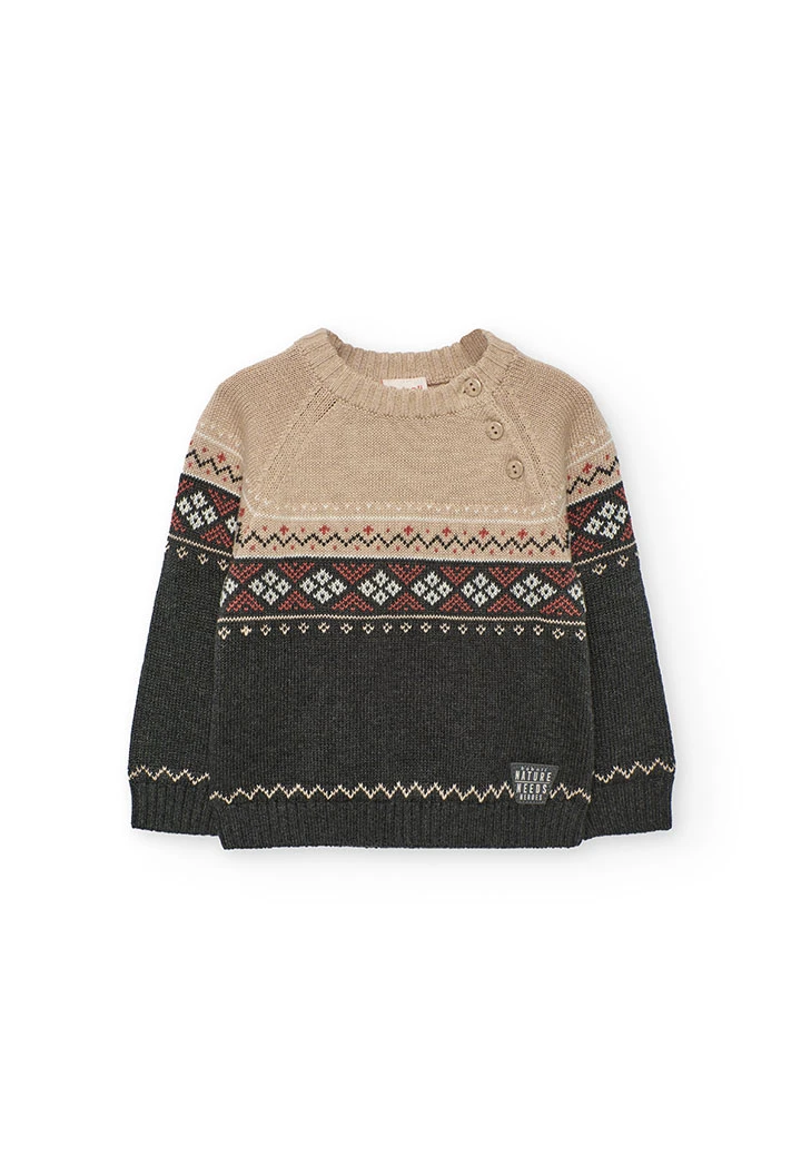 Boy´s jumper in grey tones