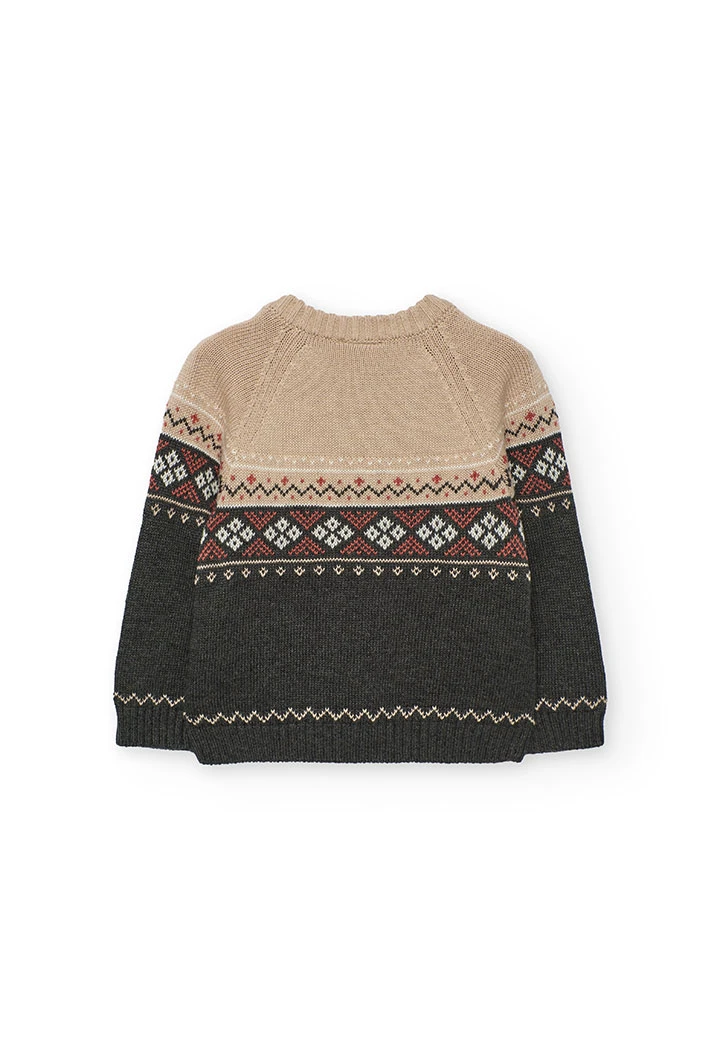 Boy´s jumper in grey tones