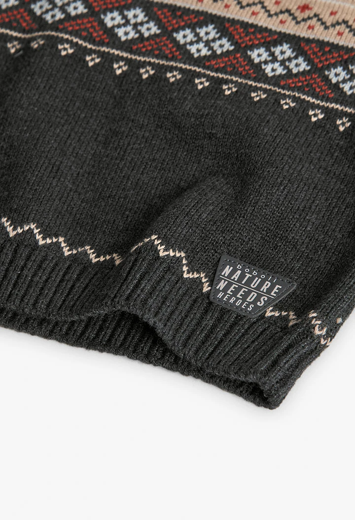 Boy´s jumper in grey tones